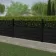 LuxeLine Composite Fence Panel Black 3ft High - Moroccan Decorative Screen with Aluminium Post