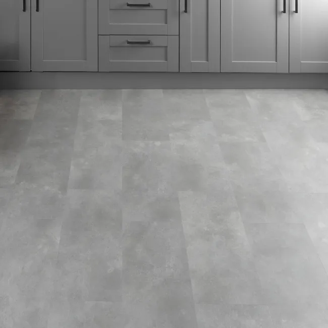 Trepanel Lux Mid Grey LVT Stone Effect SPC Vinyl Flooring