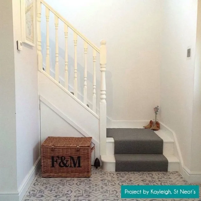 Harran Antique Vintage Blue Pattern Floor Tiles