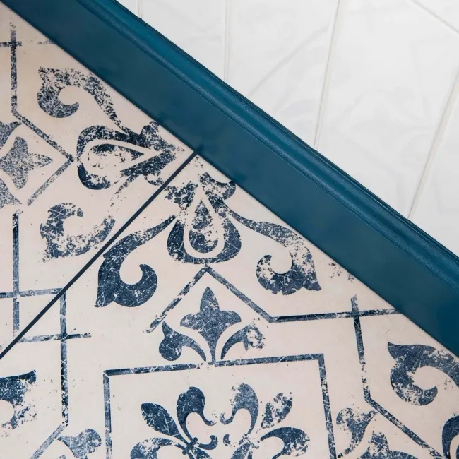 Harran Antique Vintage Blue Pattern Floor Tiles