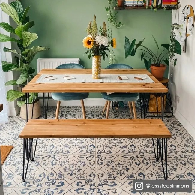 Harran Antique Vintage Blue Pattern Floor Tiles