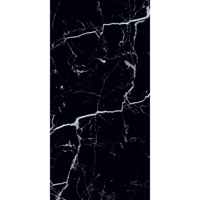 Marquina Polished Black Porcelain Marble Effect 60x120 Wall and Floor Tiles