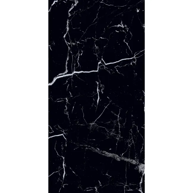 Marquina Polished Black Porcelain Marble Effect 60x120 Wall and Floor Tiles