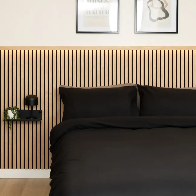 Trepanel® Oak Wood Acoustic Wall Panel Trims with Lighting Option