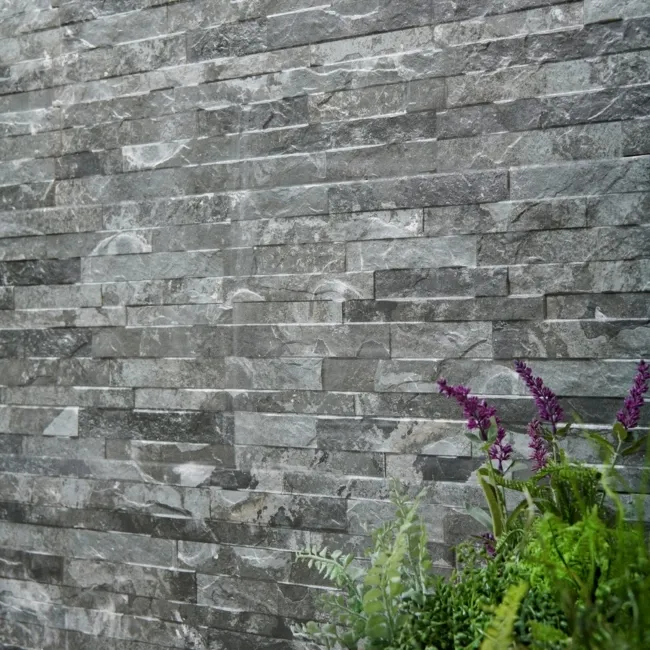 Vesuvius Charcoal Split Face Effect Tiles