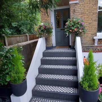 Churchill Snow & Midnight Chequer Mosaic Tiles