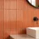 Ribbon Light Terracotta Orange Ridged Effect Ceramic Gloss Wall Tiles