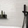 Ribbon Antique White Ridged Effect Ceramic Gloss Wall Tiles