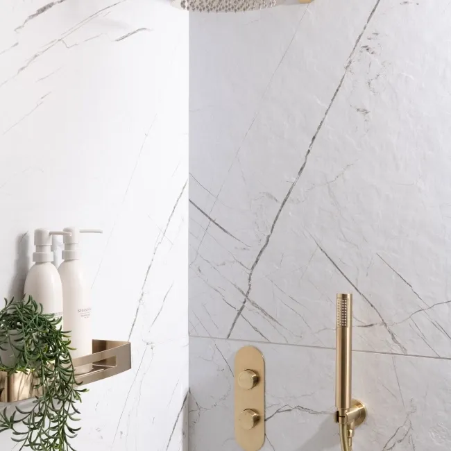 Eterna Marble White Marble Effect Wall and Floor Tiles