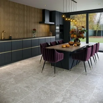 Mineral Grey Matt Travertine Effect Porcelain Floor Tiles