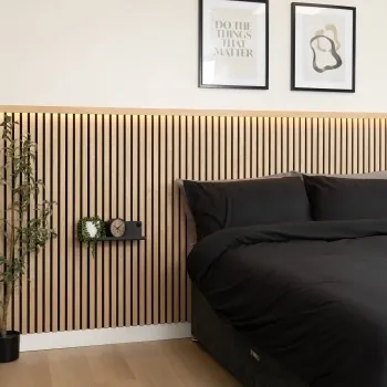 Trepanel® Oak Wood Acoustic Wall Panel Trims with Lighting Option