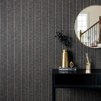 Trepanel Aqua 3D® Waterproof Dark Grey/Gold Marble Effect Grooved Wall Panel 3 Pack (Covers 0.87 SQM)