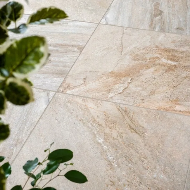 Icaria Ocre Brown Stone Effect 20mm Porcelain Paving Slabs