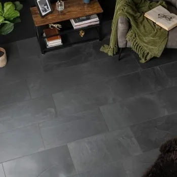 Mahal Black Brushed Slate Tiles