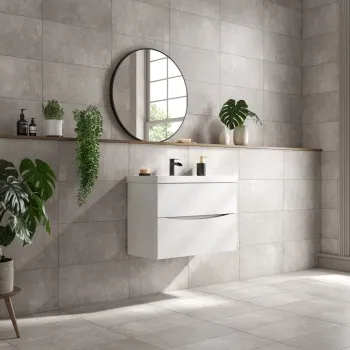 Cimento Grey Rectified Matt Stone Effect Tile 600x300