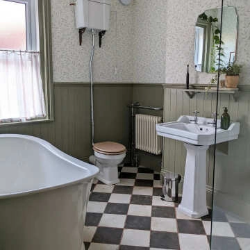 Moiety Black and White Matt Chequer Pattern Floor Tiles