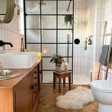 Rhian Blanco White Ceramic White Matt Brick Wall Tiles