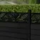 LuxeLine Composite Fence Panel Black 3ft High - Jungle Decorative Screen with Aluminium Post