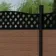 LuxeLine Composite Fence Panel Teak 6ft High - Curve Top Lattice Decorative Screen with Buried Aluminium Post