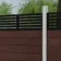 LuxeLine Composite Fence Panel Walnut - Slat Decorative Screen for Own Post
