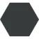 Aspect Black Matt Hexagon Wall and Floor Tiles