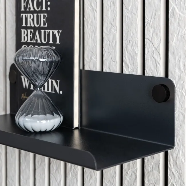 Trepanel Customise® Black Shelf 359mm inc Black Screws