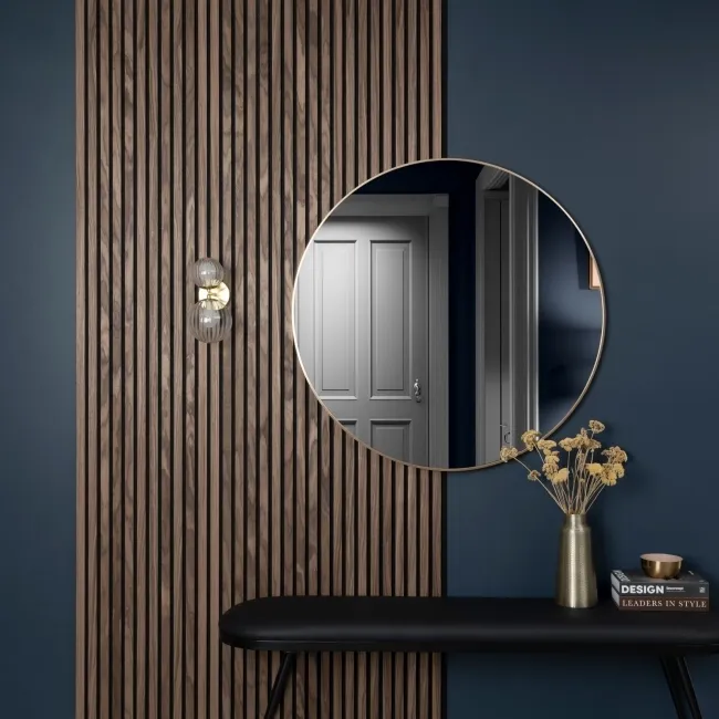 Trepanel Customise® Aluminium Framed Round Mirror Bronze 1000mm