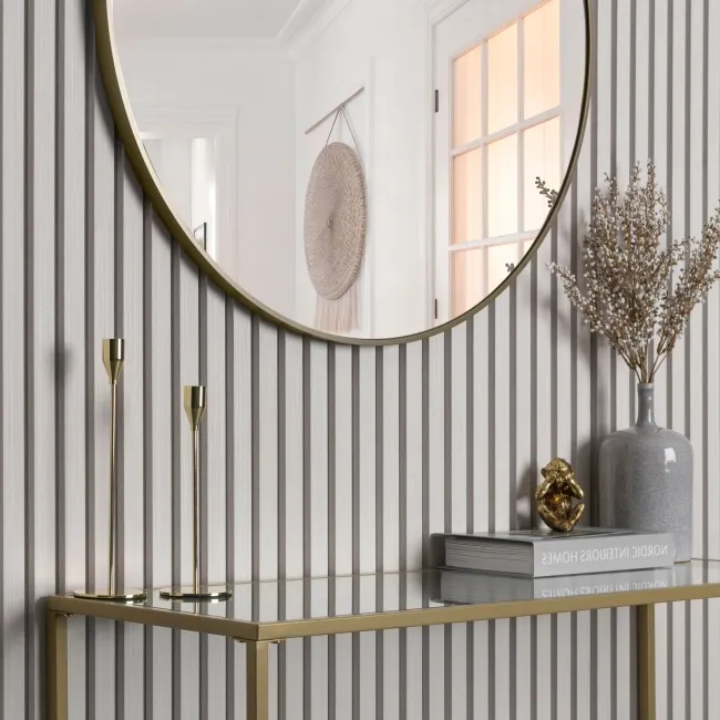 Trepanel Customise® Aluminium Framed Round Mirror Bronze 800mm