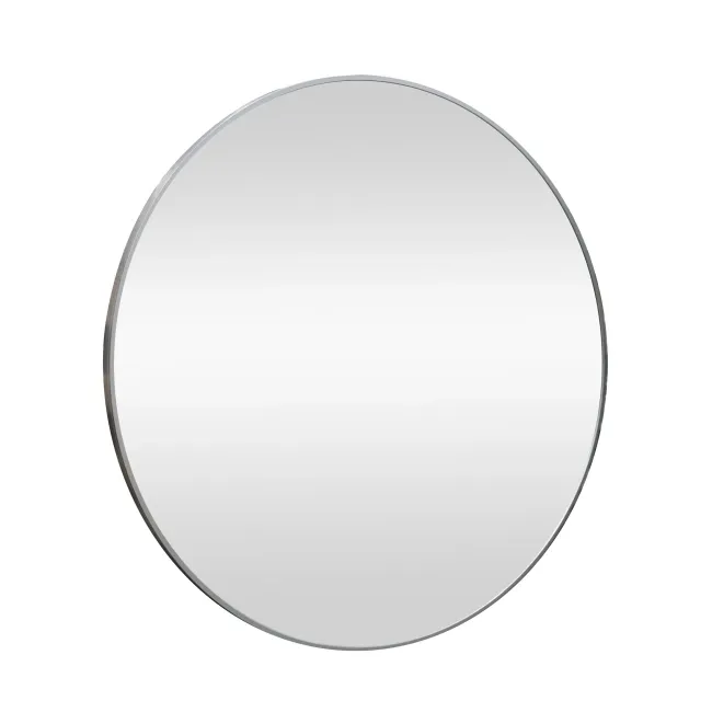 Trepanel Customise® Aluminium Framed Round Mirror Brushed Silver 1000mm