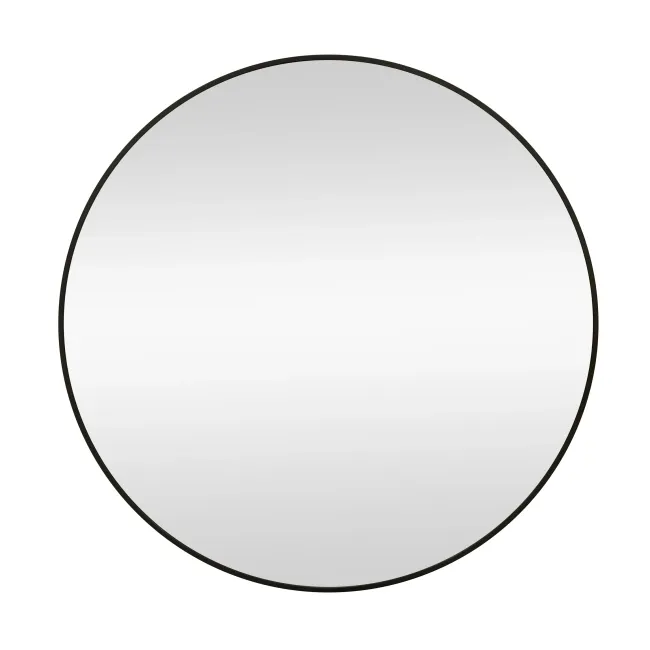 Trepanel Customise® Aluminium Framed Round Mirror Matt Black 1000mm