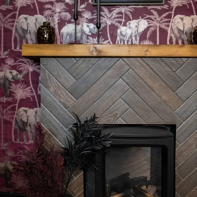 Bonsai Umber Wood Effect Porcelain Floor Tiles