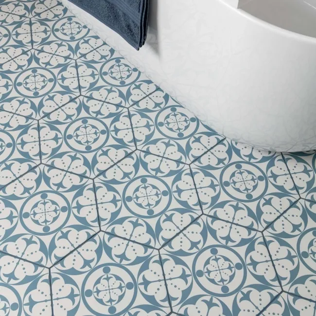 Kendal Hexagon Satin Pattern Wall and Floor Tiles