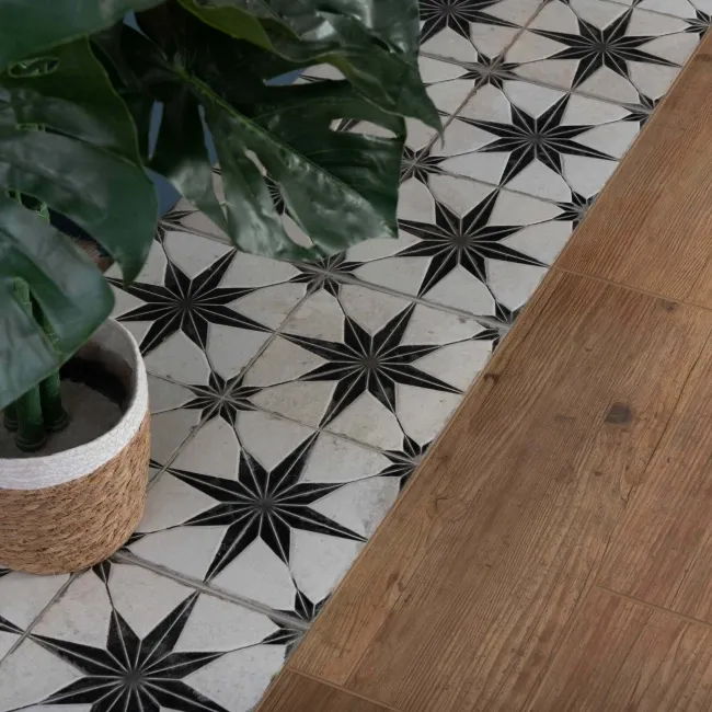 Cinders® Lux Star Noir Layer Tech Pattern Tiles