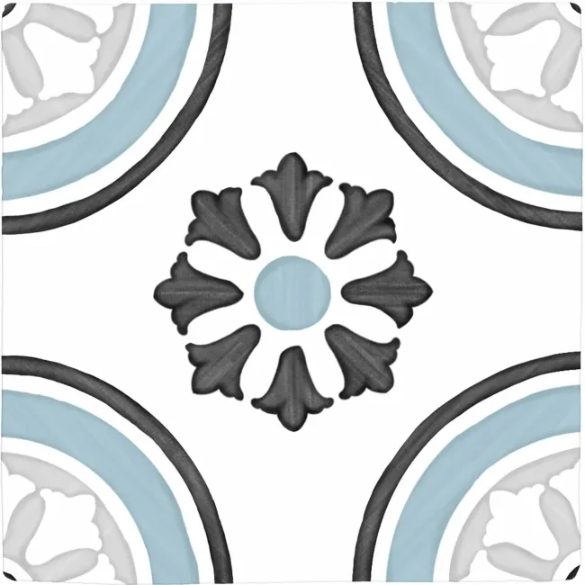 Dante Dhalia Blue Matt Patterned Wall and Floor Tiles