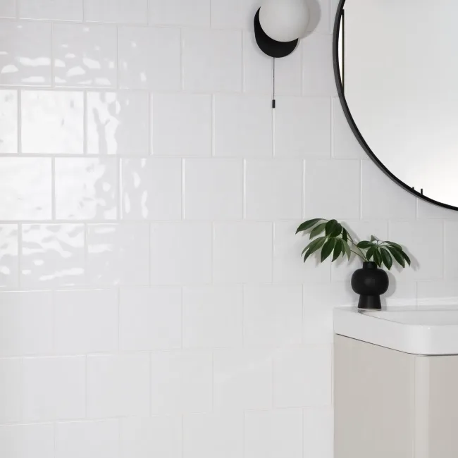 Devine Bumpy Gloss White Wall Tiles