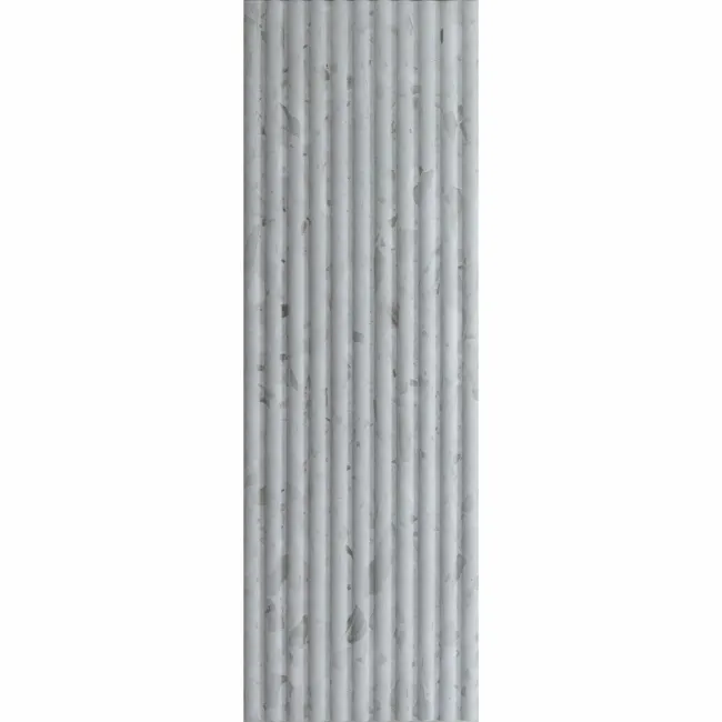 Indulgence Terrazzo Grey Effect Fluted Decor Wall Tiles
