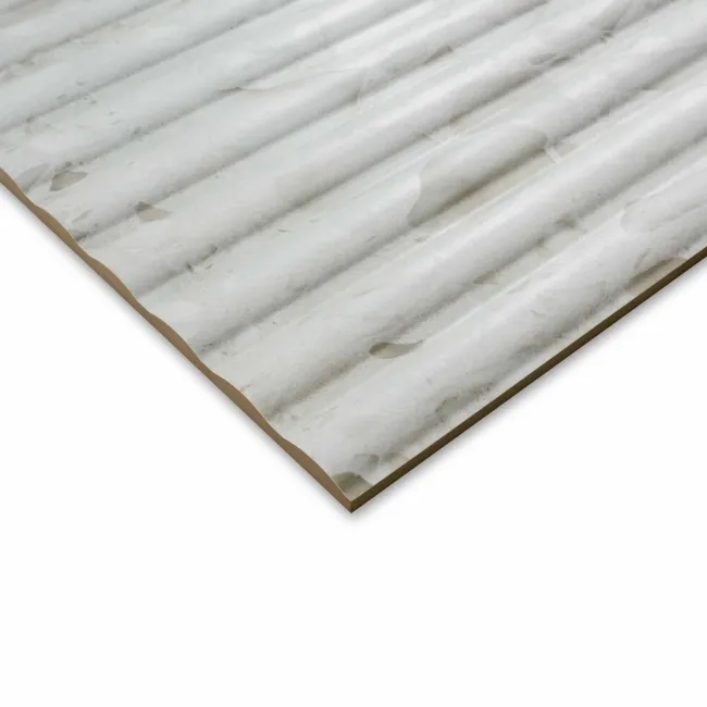 Indulgence Terrazzo Grey Effect Fluted Decor Wall Tiles