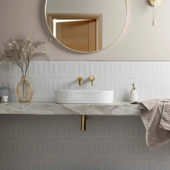 Hamlet White Porcelain Matt Metro Wall and Floor Tiles