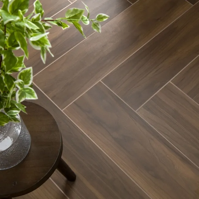 Heartwood Coffee Brown Matt Rectified Wood Effect Floor Tiles 888x220