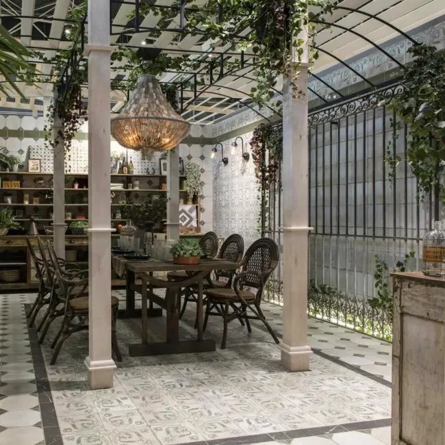 Helix Noir Black and White Matt Patterned Wall and Floor Tiles