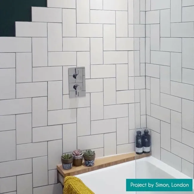 Flat Ceramic Chalk Farm Matt White Metro Tiles