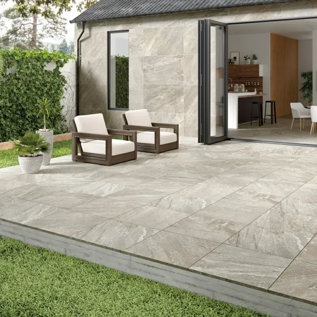 Icaria Beige Stone Effect 20mm Porcelain Paving Slabs