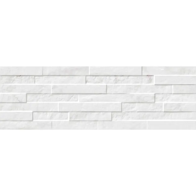 Isidora Blanco White Thick Porcelain Splitface Effect Wall Tiles
