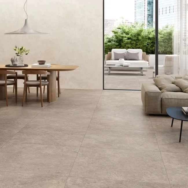 Fargo Grey Matt Stone Effect Anti Slip Wall and Floor Tiles 600x600