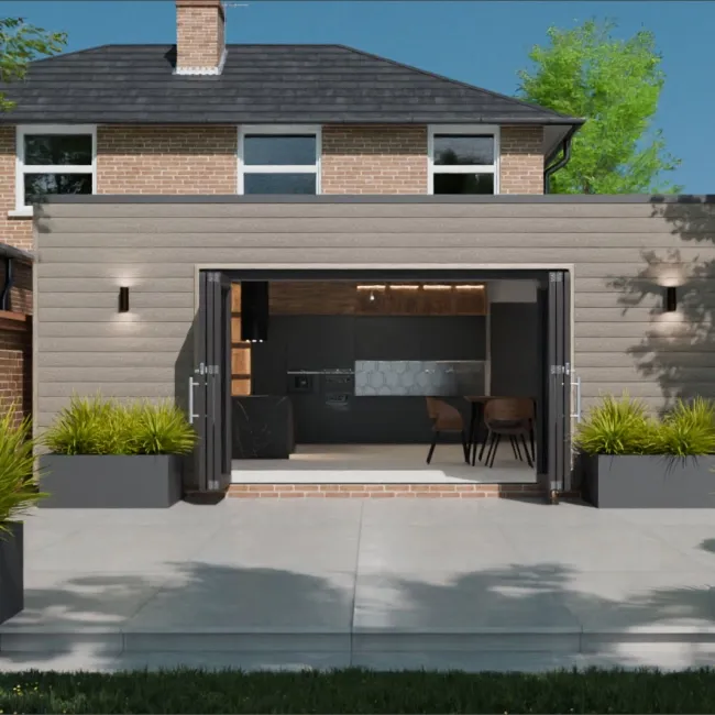 LuxeLine® Beige Embossed Woodgrain Shiplap Composite Wall Cladding - 2.9M