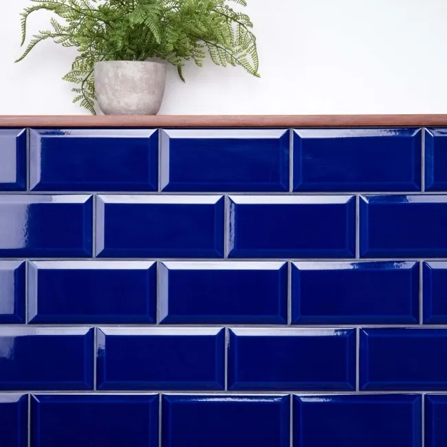 Manor House Blue Gloss Ceramic Metro Wall Tiles