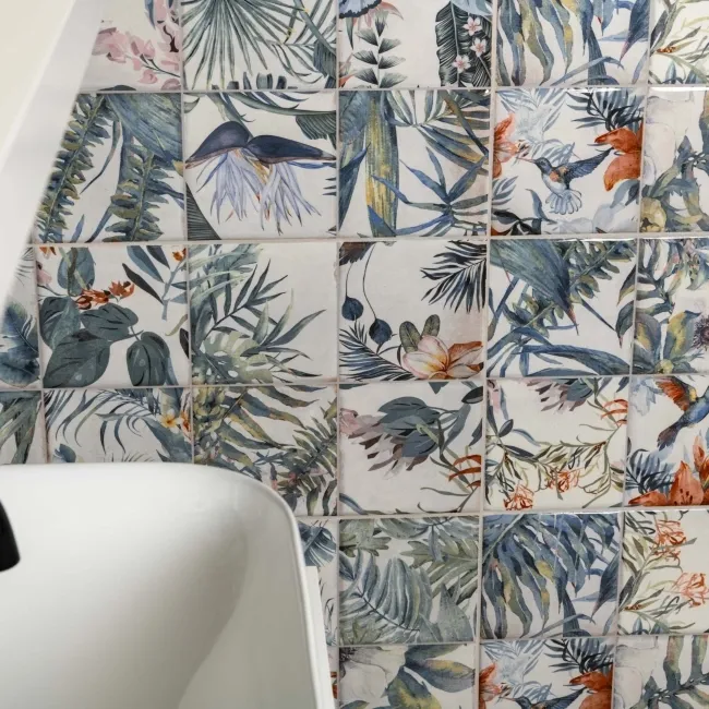 Veneto Multicolour Gloss Patterned Wall Tiles