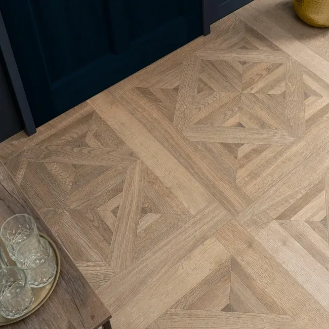 Galloway Oak Brown Matt Parquet Wood Effect Floor Tiles