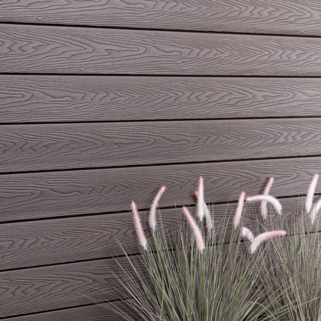 LuxeLine® Walnut Embossed Woodgrain Shiplap Composite Wall Cladding - 2.9M