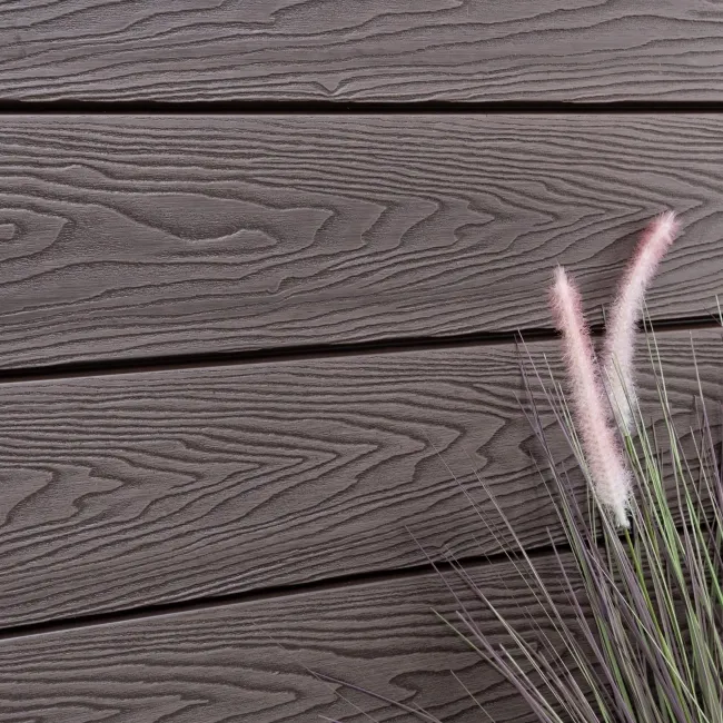 LuxeLine® Walnut Embossed Woodgrain Shiplap Composite Wall Cladding - 2.9M